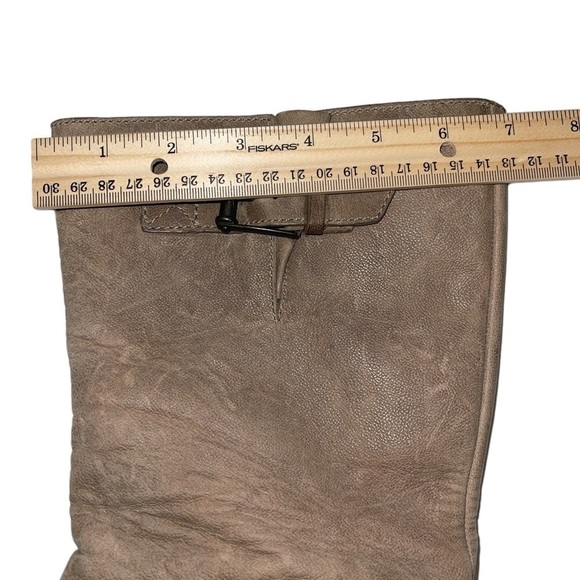 Cole Haan Women's Boots Size 7.5B Tan Suede Mid Calf Pull On Buckle Adjustable - Picture 9 of 16